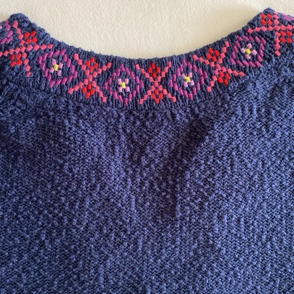 Tommy Bahama Eden Bay Tassel Tunic Beach Sweater embroidered tassel ties Size M - Picture 8 of 16